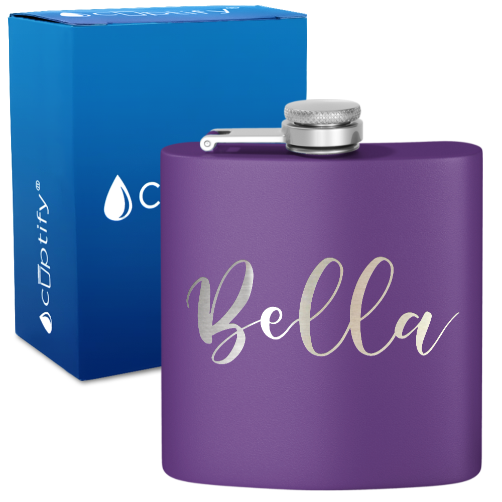 Personalized Bella Style 6oz Hip Flask