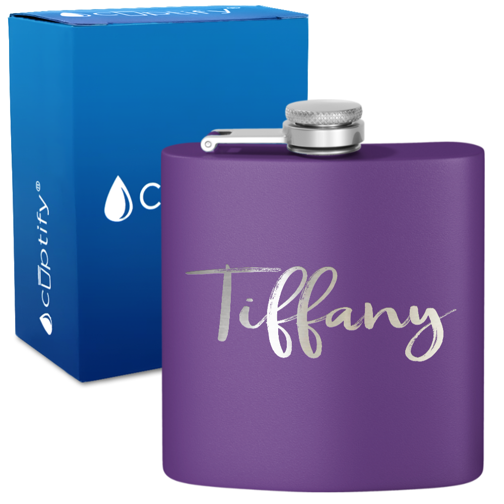 Personalized Tiffany Style 6oz Hip Flask