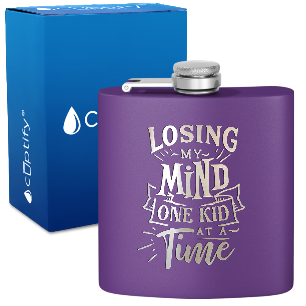 Losing My Mind 6 oz Stainless Steel Hip Flask