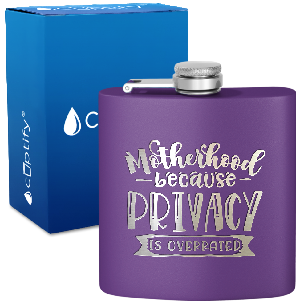Motherhood 6 oz Stainless Steel Hip Flask