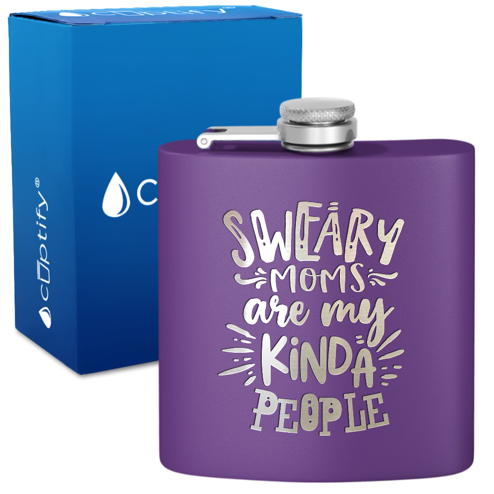 Sweary Moms 6 oz Stainless Steel Hip Flask