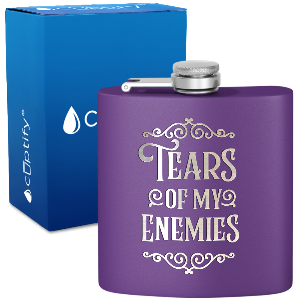 Tears Of My Enemies 6 oz Stainless Steel Hip Flask