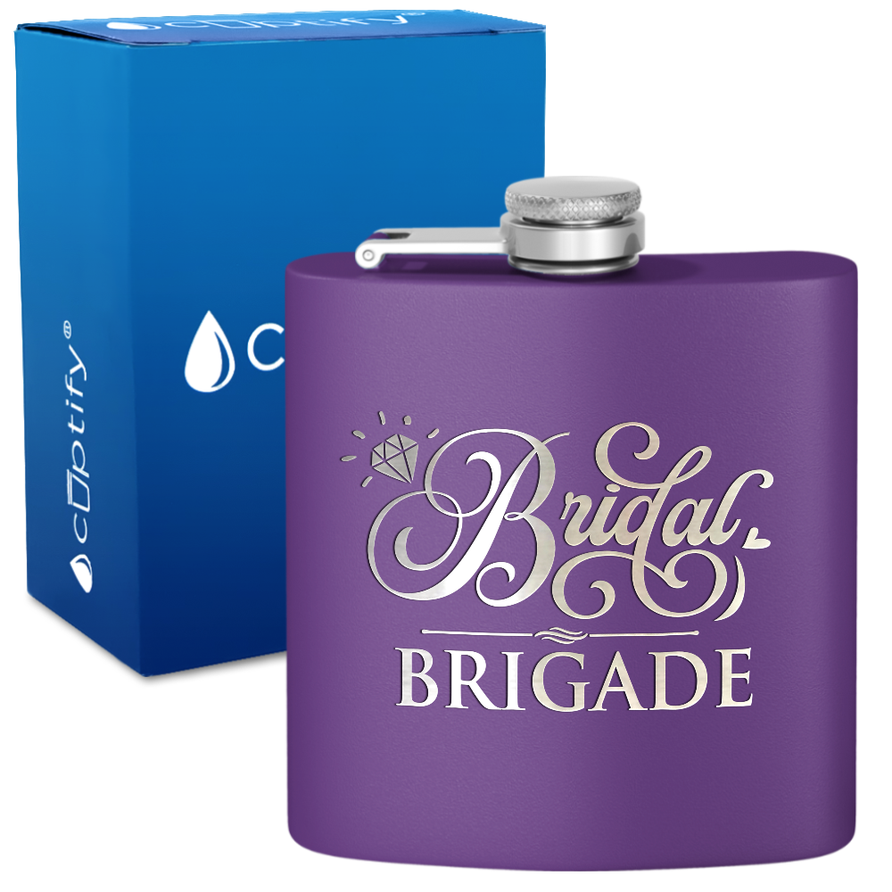 Bridal Brigade 6 oz Stainless Steel Hip Flask