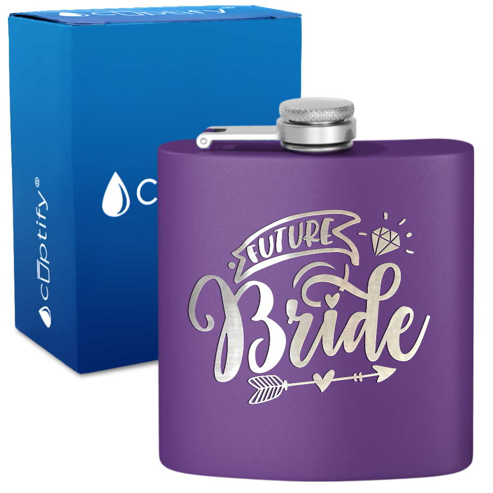 Future Bride 6 oz Stainless Steel Hip Flask