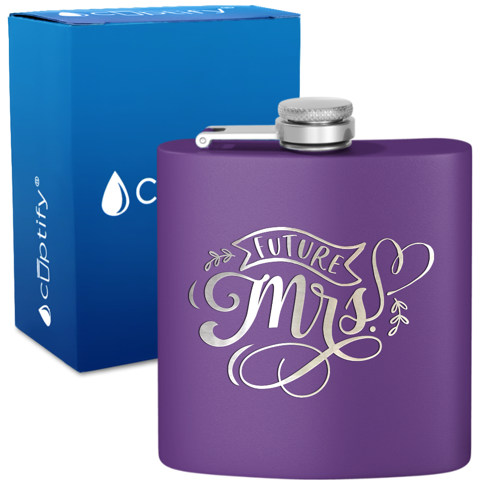 Future Mrs 6 oz Stainless Steel Hip Flask