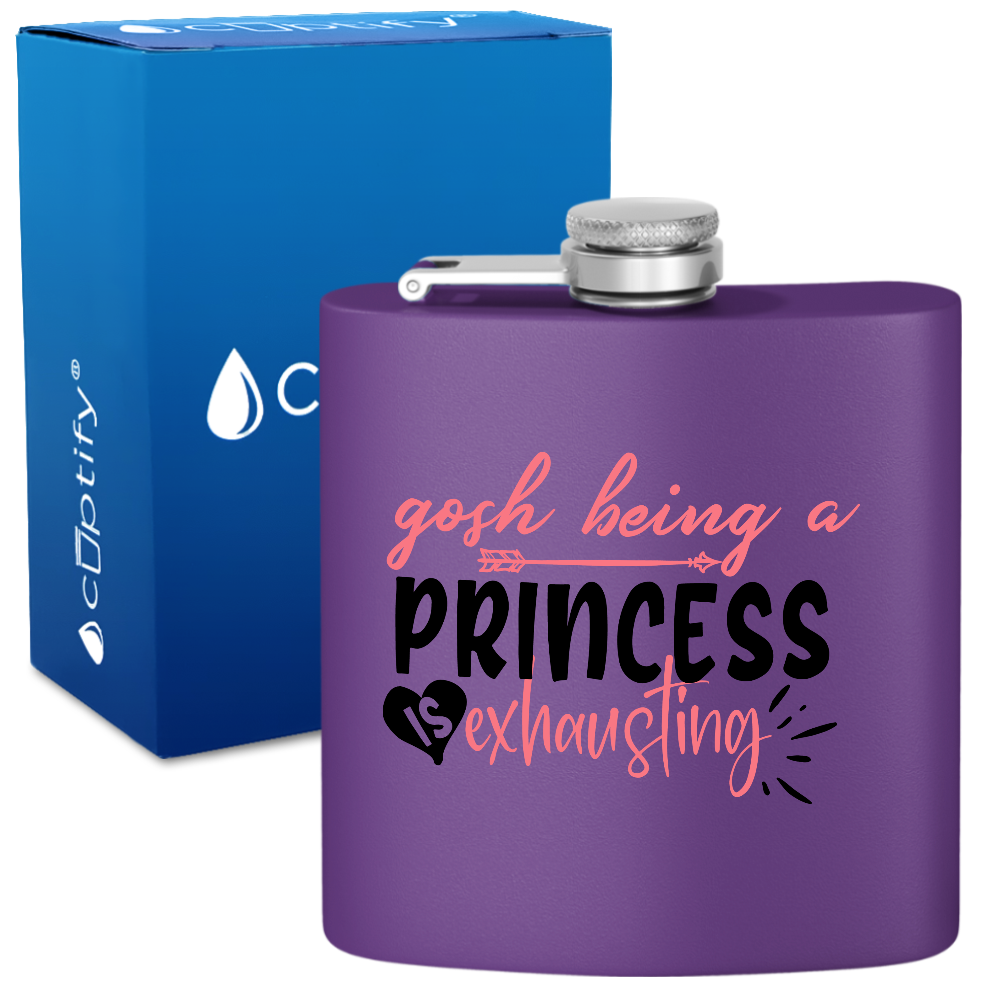Gosh Being A Princess 6oz Stainless Steel Hip Flask
