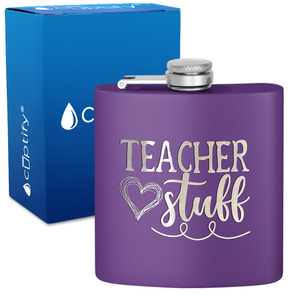Teacher Stuff 6oz Stainless Steel Hip Flask
