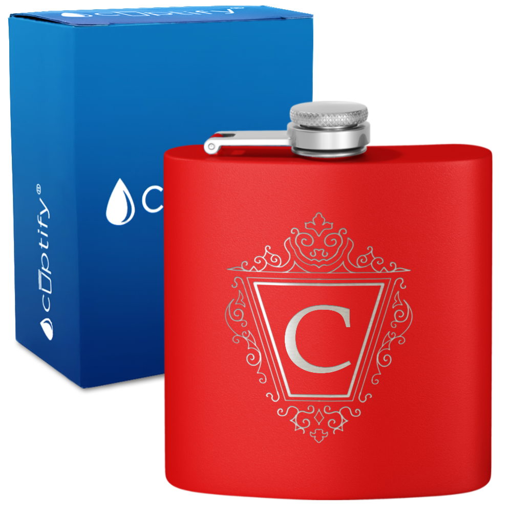 Personalized Classic Crest 6oz Hip Flask