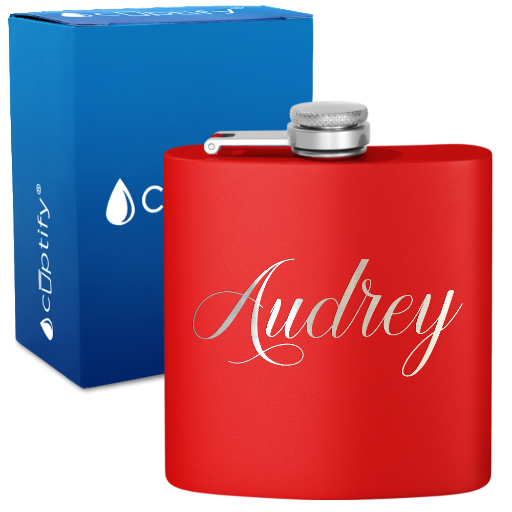 Personalized Audrey Style 6oz Hip Flask