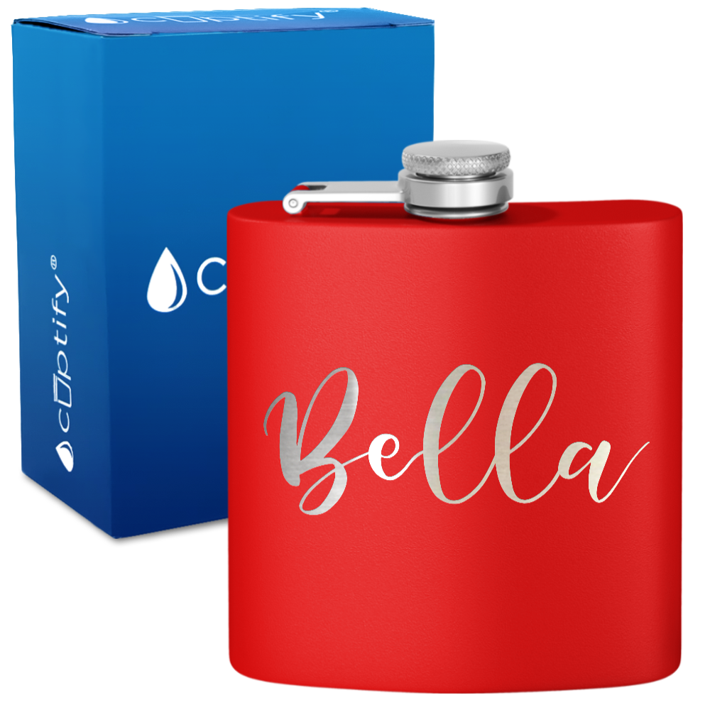 Personalized Bella Style 6oz Hip Flask