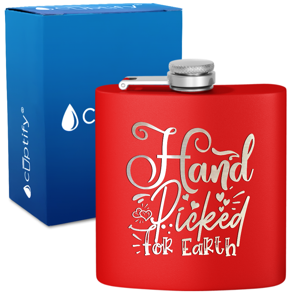 Hand Picked For Earth 6 oz Stainless Steel Hip Flask