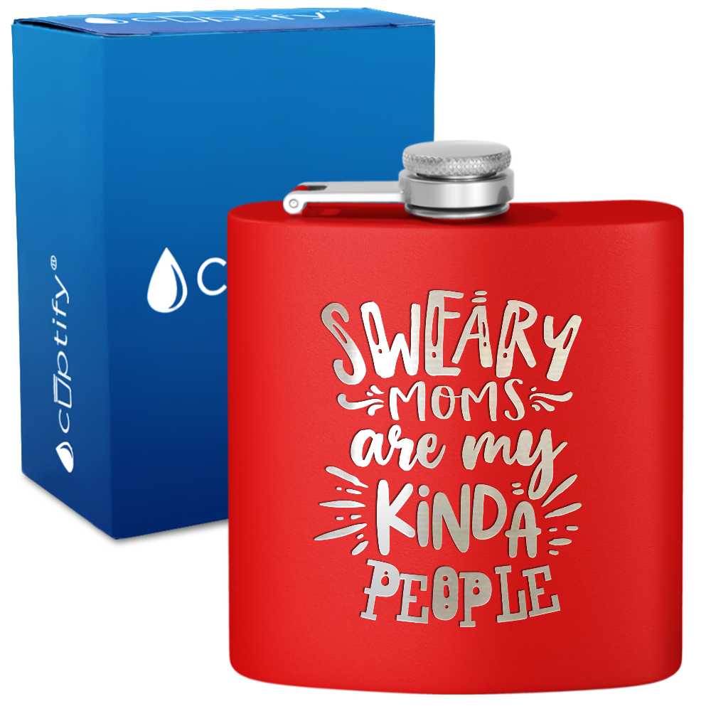 Sweary Moms 6 oz Stainless Steel Hip Flask