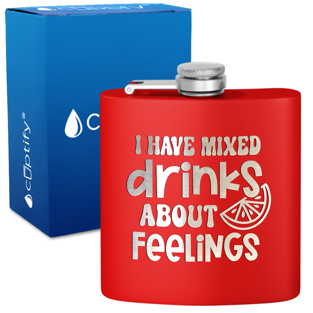 I Have Mixed Drinks 6 oz Stainless Steel Hip Flask