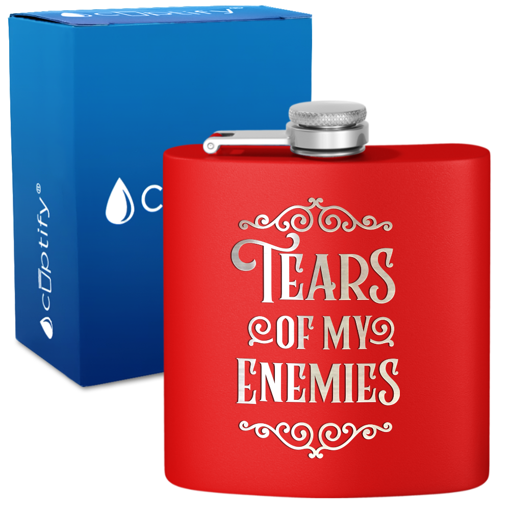 Tears Of My Enemies 6 oz Stainless Steel Hip Flask