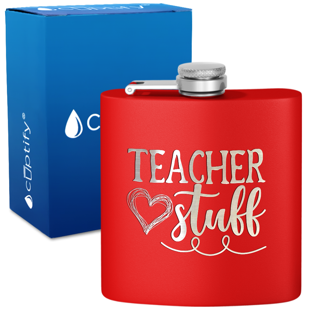 Teacher Stuff 6oz Stainless Steel Hip Flask