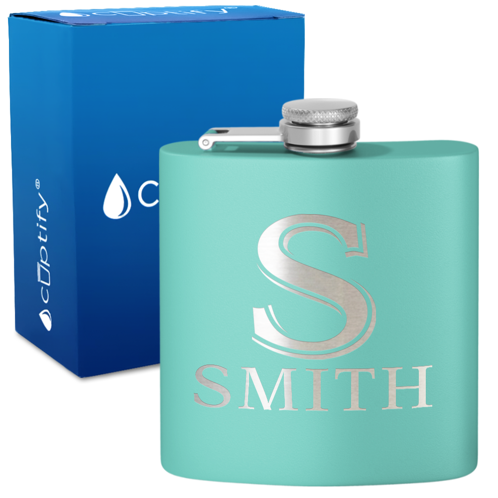Personalized Monogram Initial and Name 6oz Hip Flask