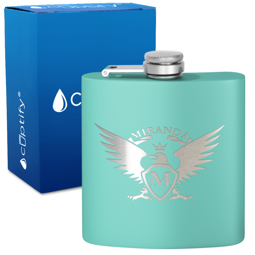 Personalized Eagle 6oz Hip Flask