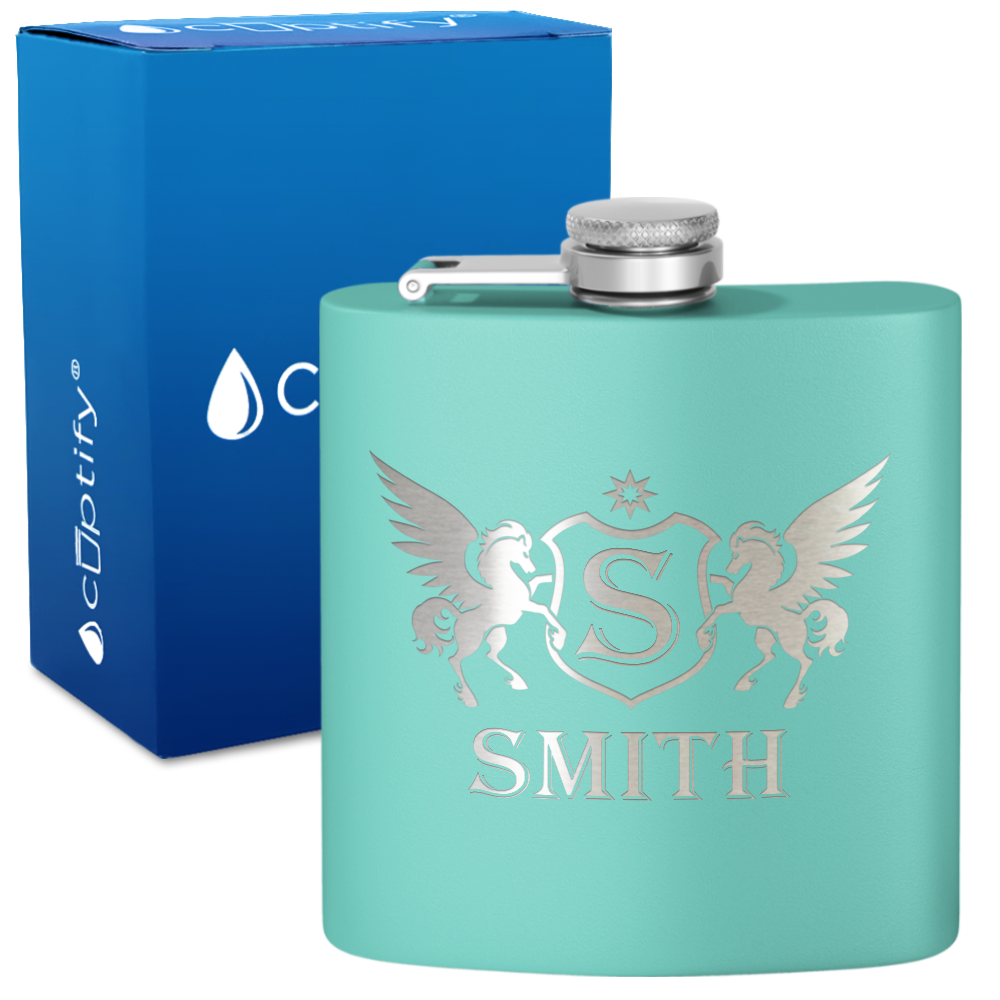 Personalized Pegasus 6oz Hip Flask