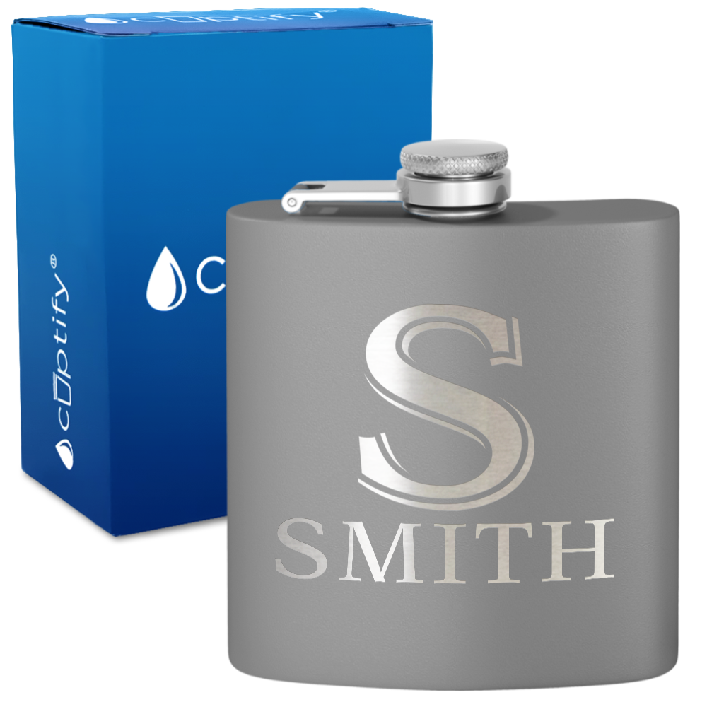 Personalized Monogram Initial and Name 6oz Hip Flask