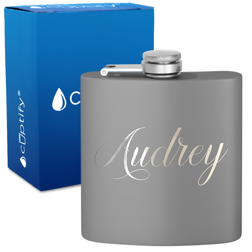 Personalized Audrey Style 6oz Hip Flask
