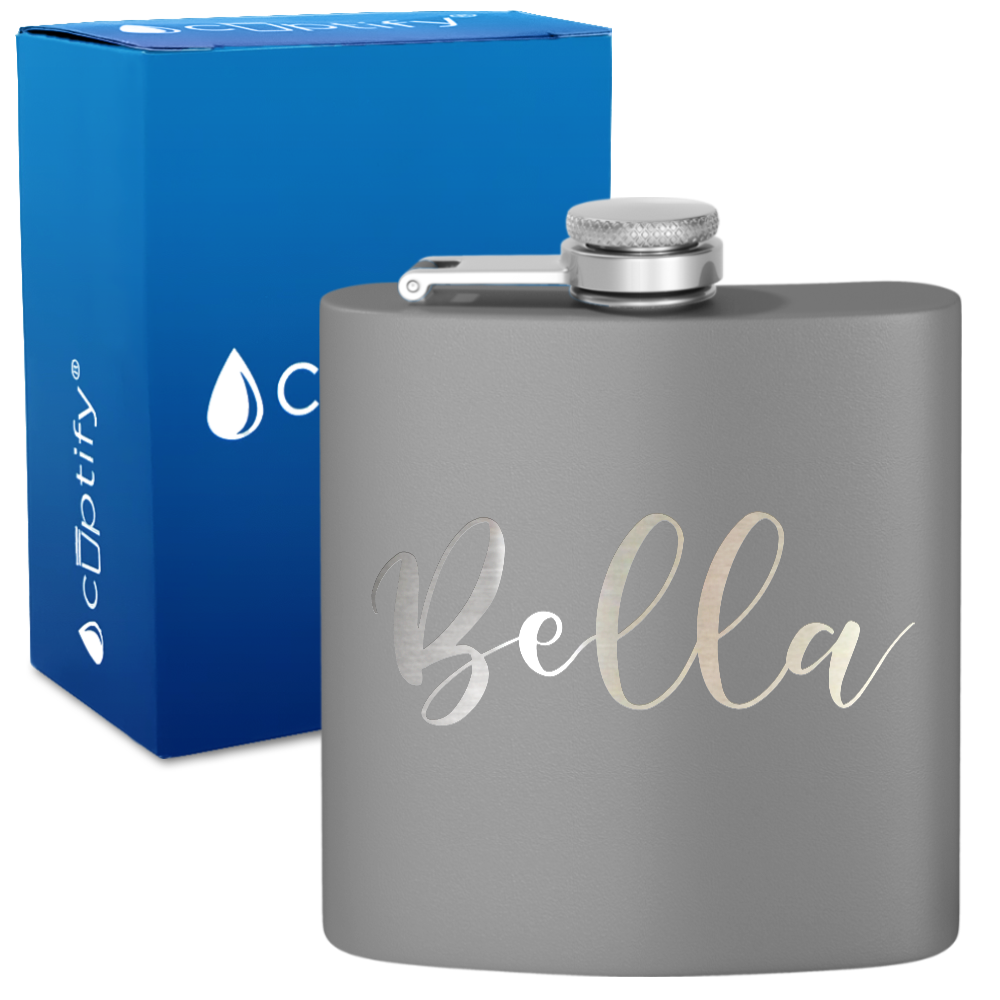 Personalized Bella Style 6oz Hip Flask