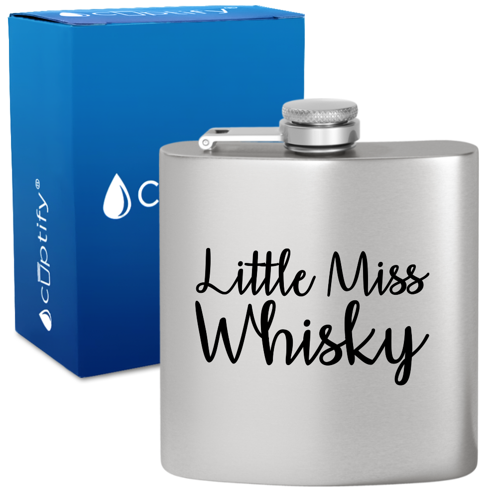 Little Miss Whisky 6 oz Stainless Steel Hip Flask