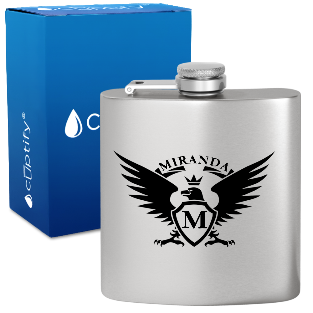 Personalized Eagle 6oz Hip Flask