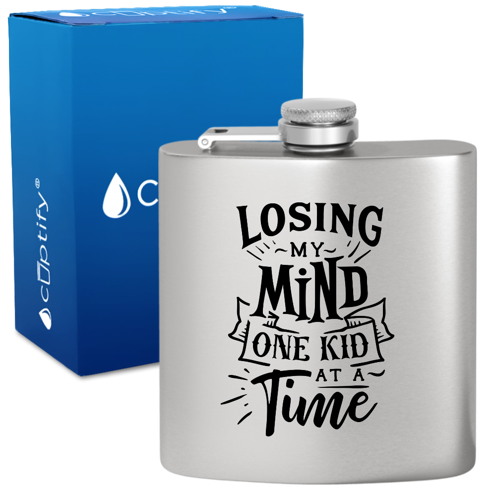 Losing My Mind 6 oz Stainless Steel Hip Flask