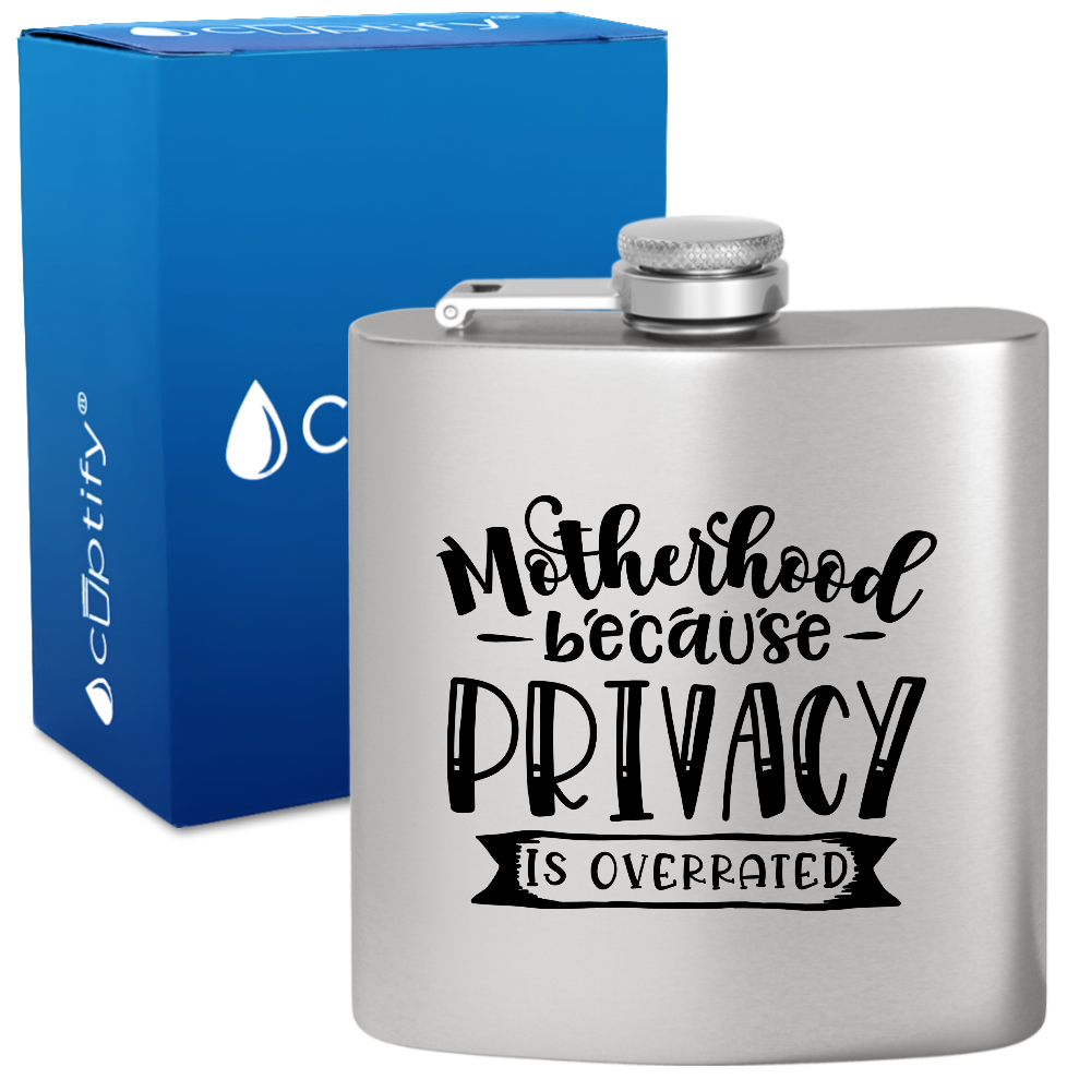 Motherhood 6 oz Stainless Steel Hip Flask