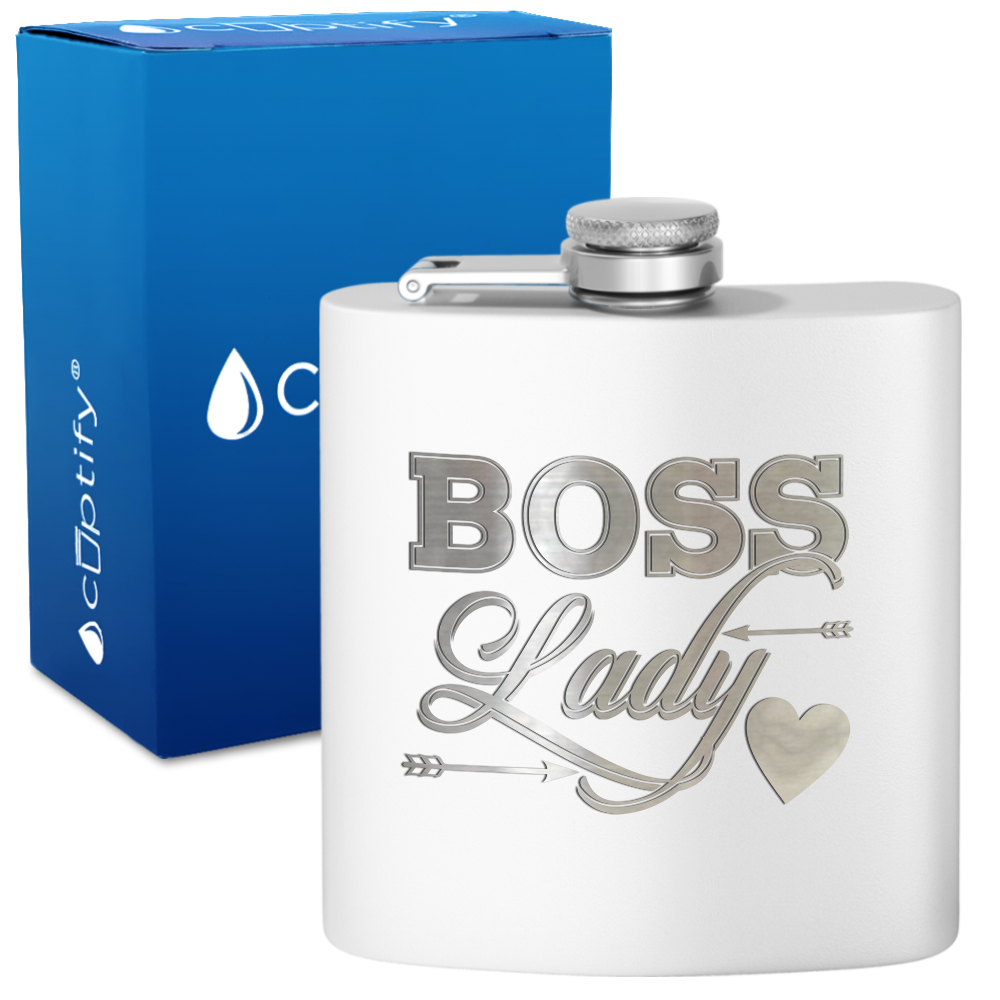 Boss Lady 6oz Stainless Steel Hip Flask