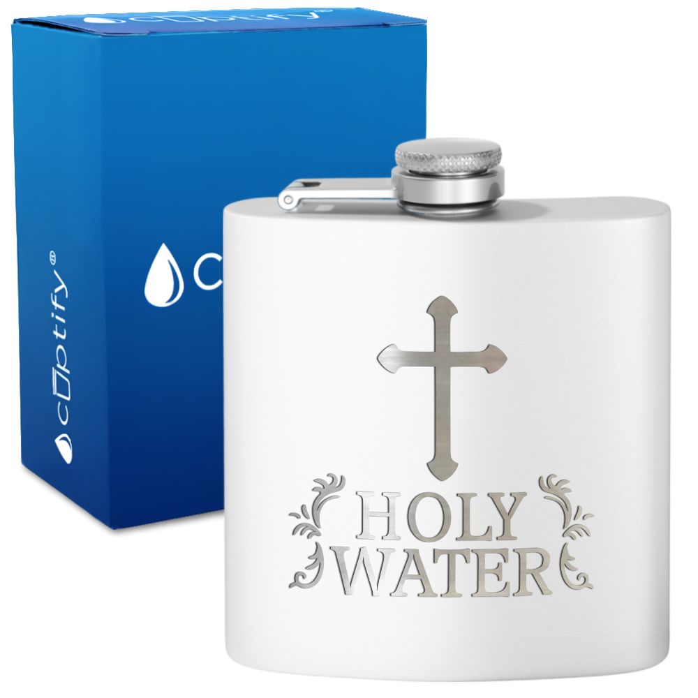 Holy Water 6 oz Stainless Steel Hip Flask