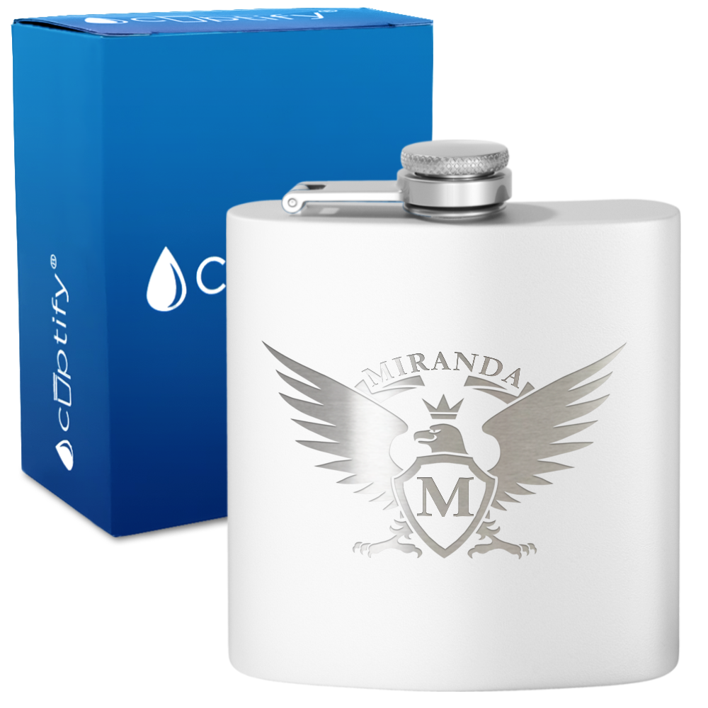 Personalized Eagle 6oz Hip Flask