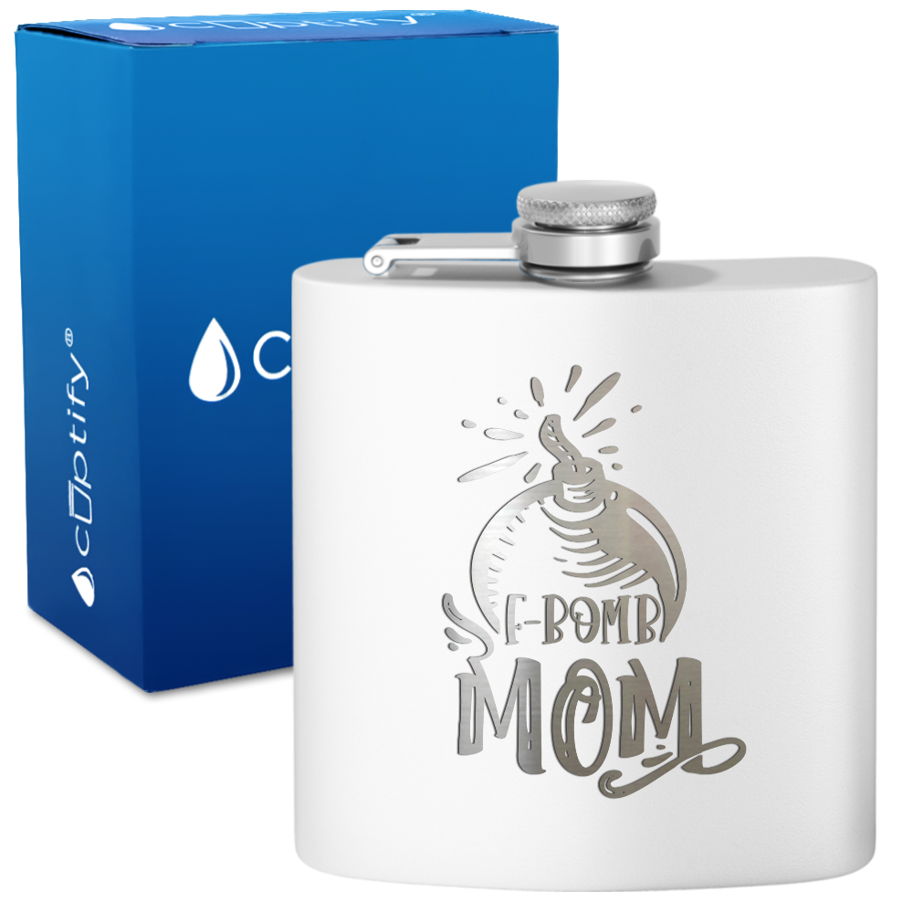 F-Bomb Mom 6 oz Stainless Steel Hip Flask