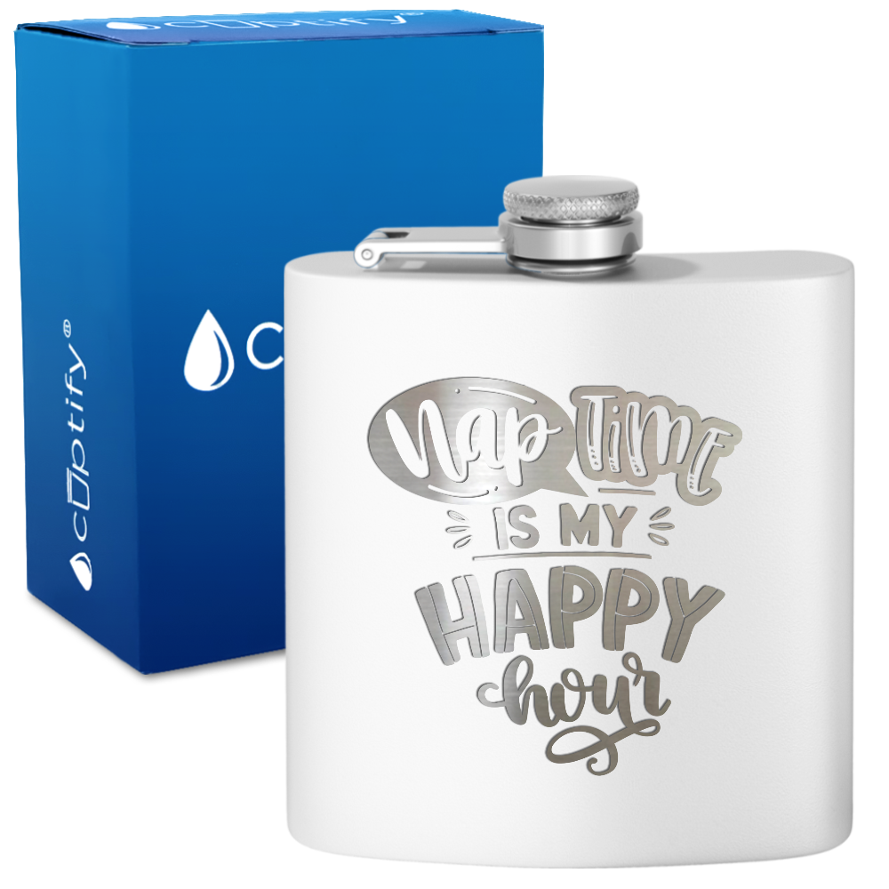 Nap Time 6 oz Stainless Steel Hip Flask