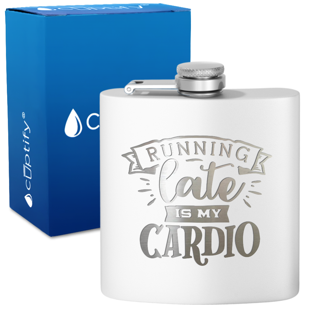 Running Late Is My Cardio 6 oz Stainless Steel Hip Flask