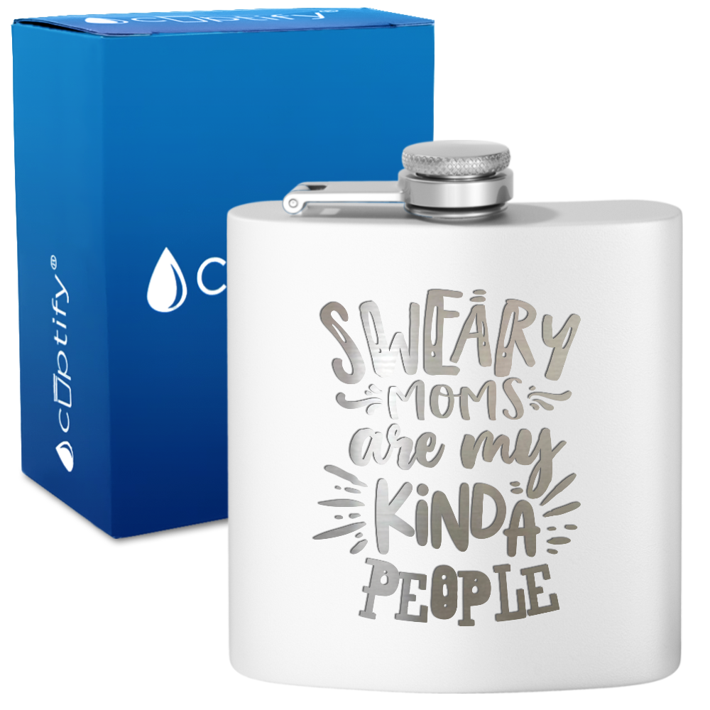 Sweary Moms 6 oz Stainless Steel Hip Flask