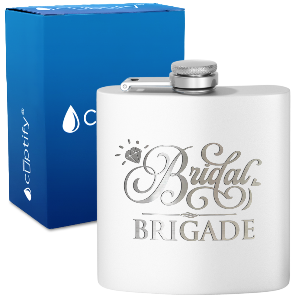 Bridal Brigade 6 oz Stainless Steel Hip Flask
