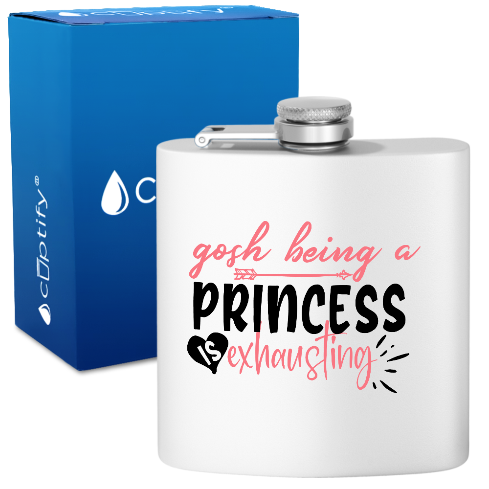 Gosh Being A Princess 6oz Stainless Steel Hip Flask