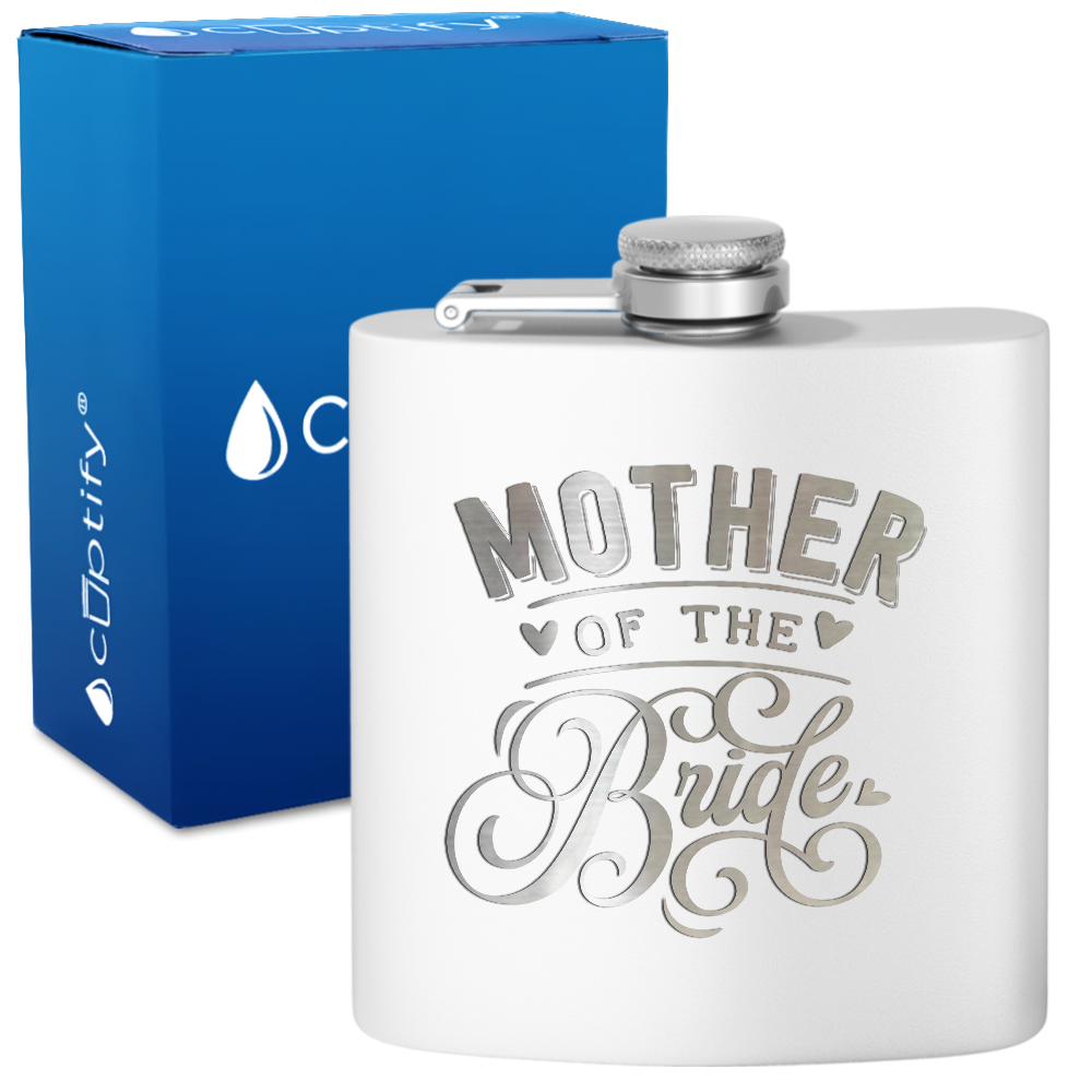 Mother of the Bride 6 oz Stainless Steel Hip Flask