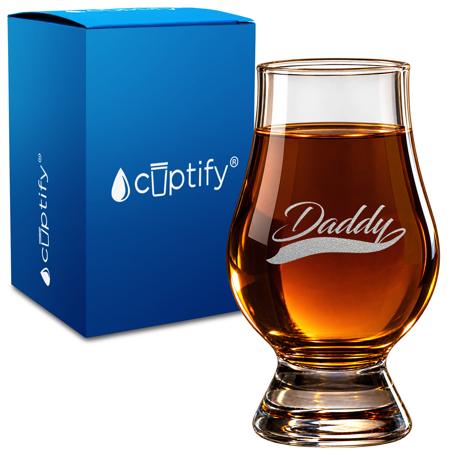 Daddy design on 6oz Glencairn Whiskey Glass