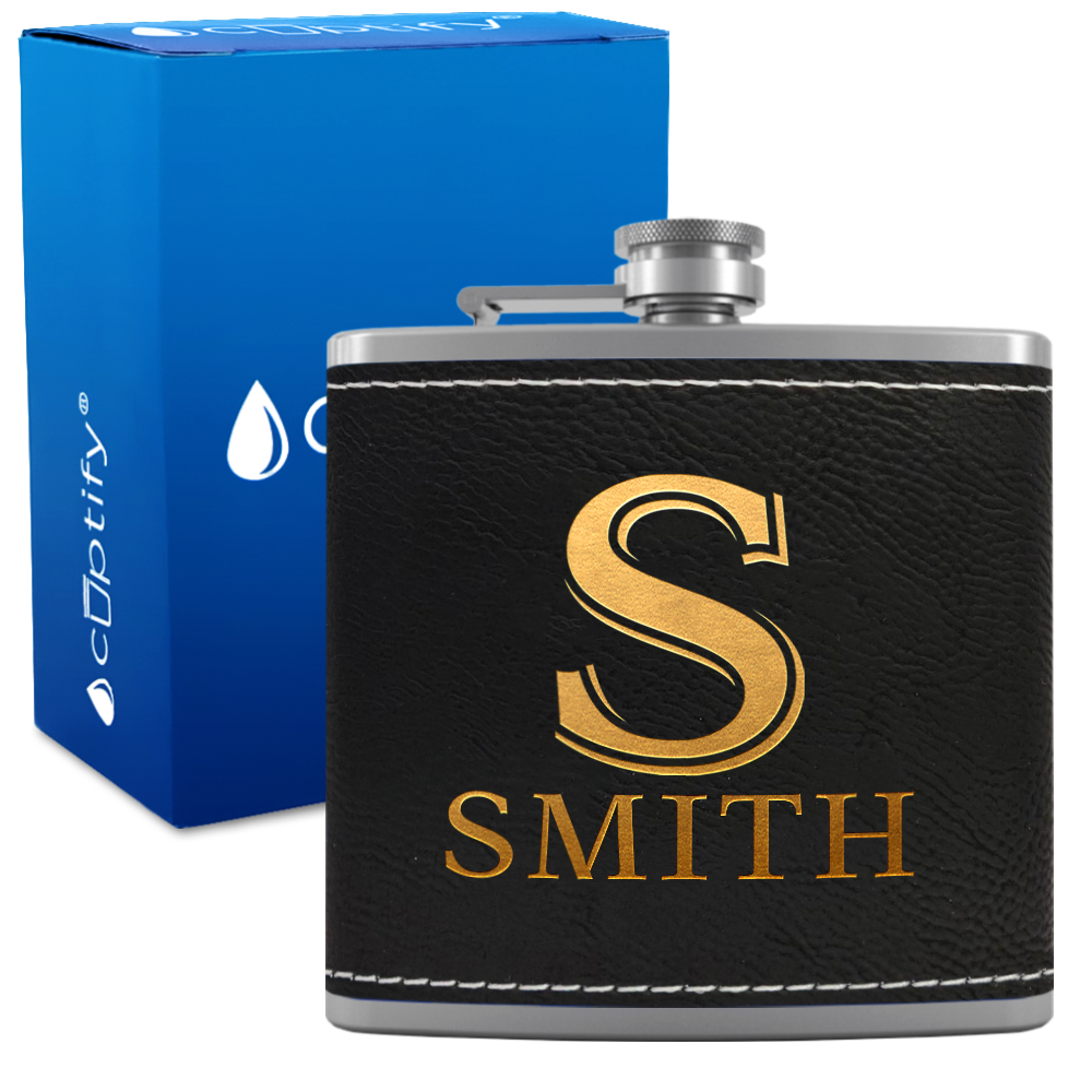 Personalized Monogram Initial and Name 6oz Hip Flask