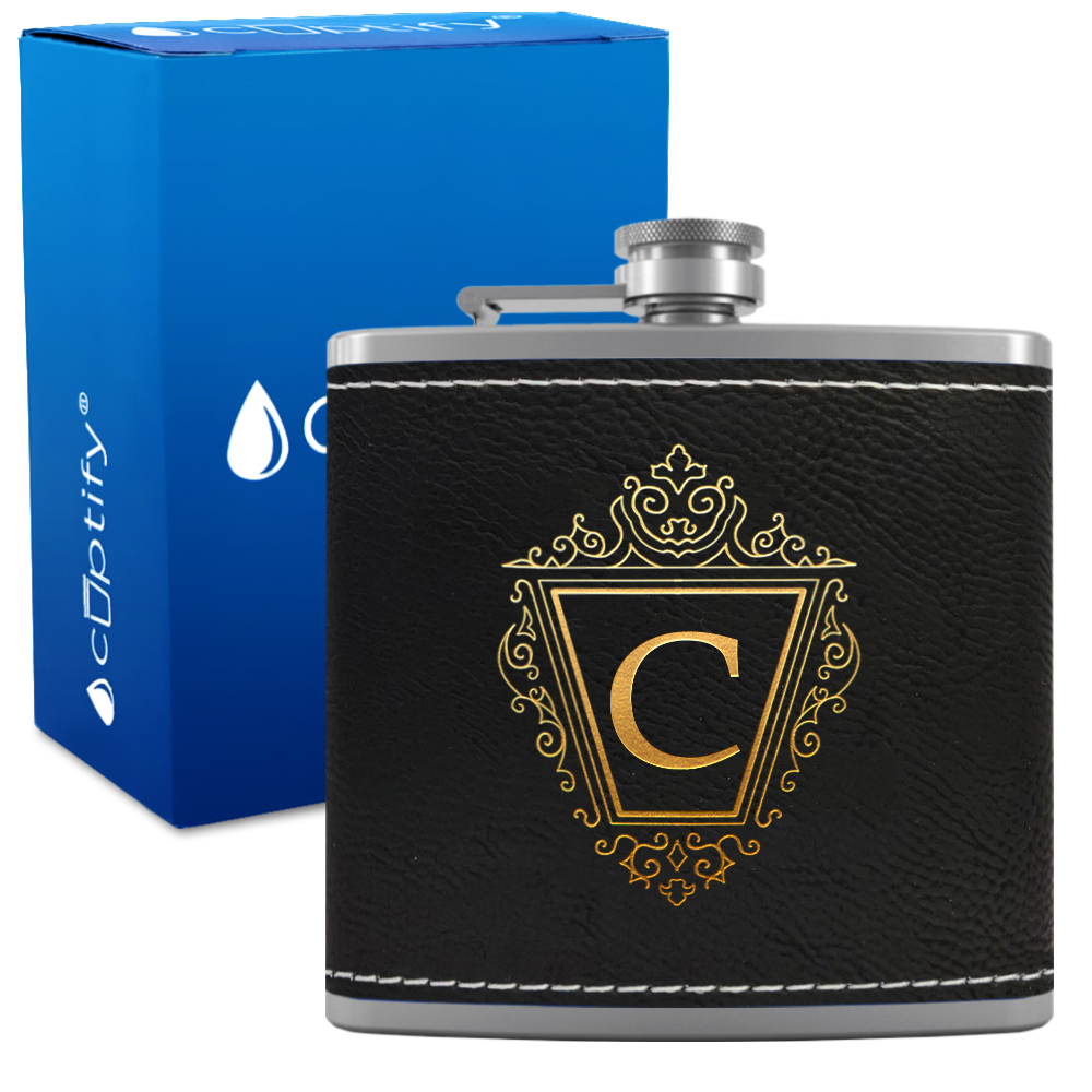 Personalized Classic Crest 6oz Hip Flask