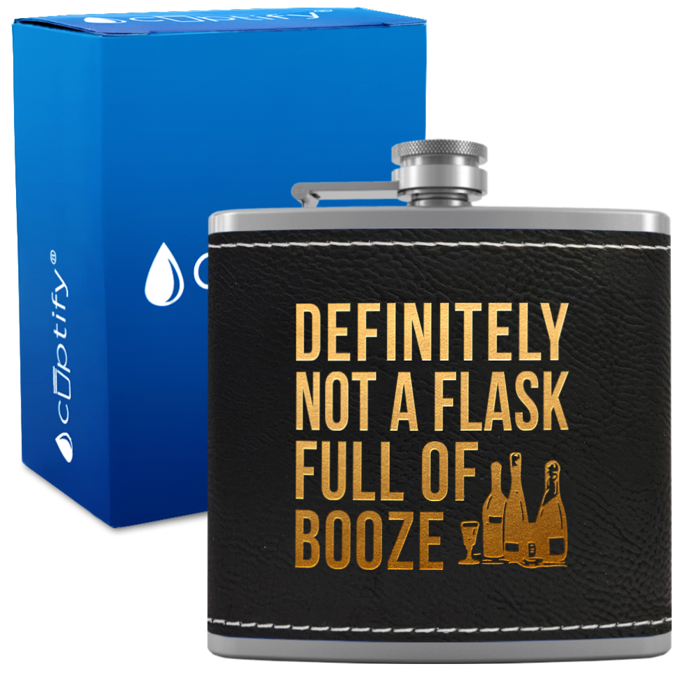 Definitely Not a Flask 6 oz Stainless Steel Leather Hip Flask