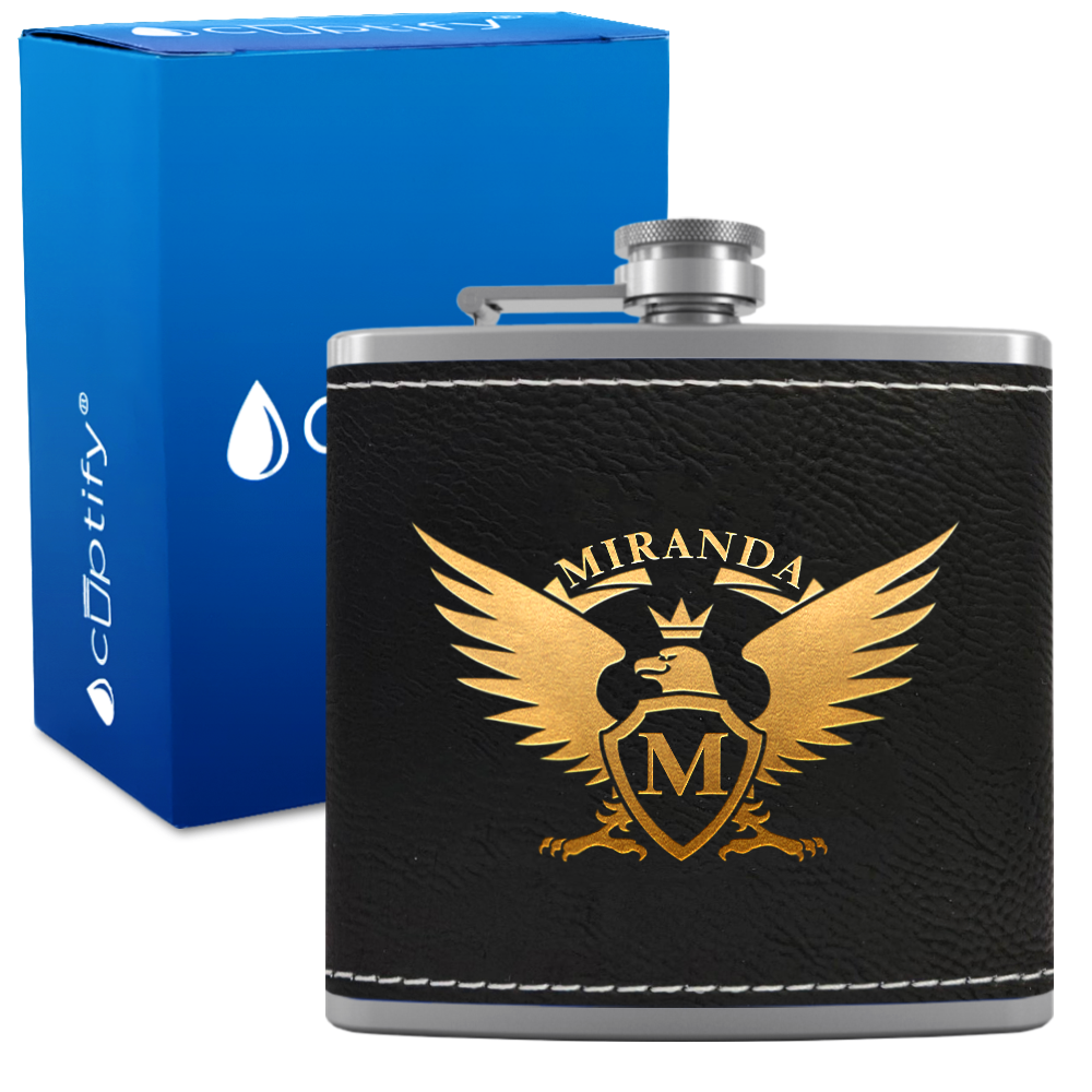 Personalized Eagle 6oz Hip Flask