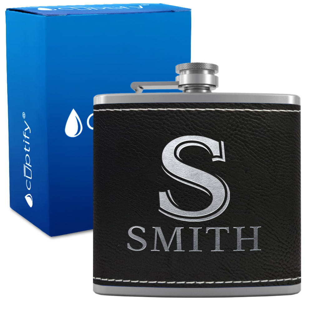 Personalized Monogram Initial and Name 6oz Hip Flask