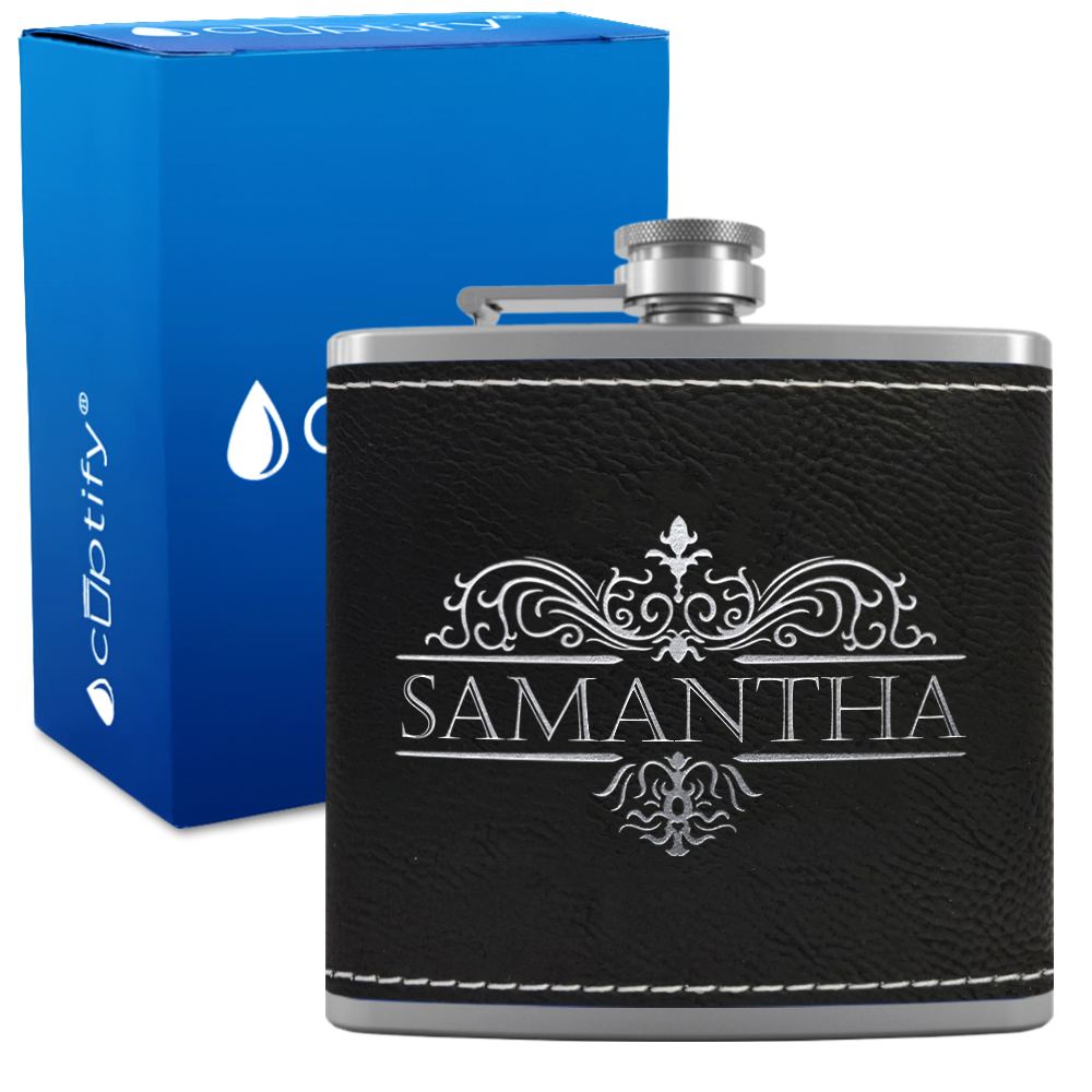 Personalized Vestige Design 6oz Hip Flask