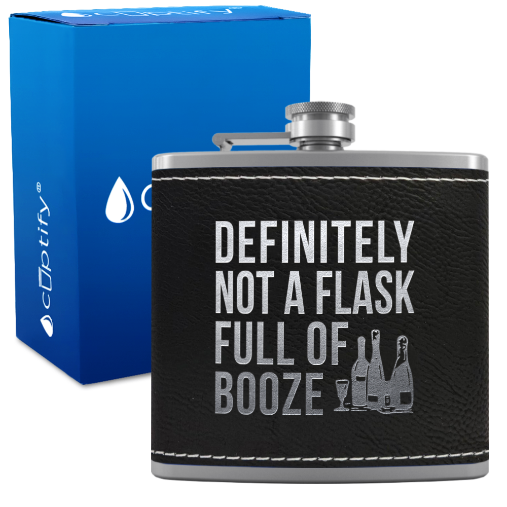 Definitely Not a Flask 6 oz Stainless Steel Leather Hip Flask
