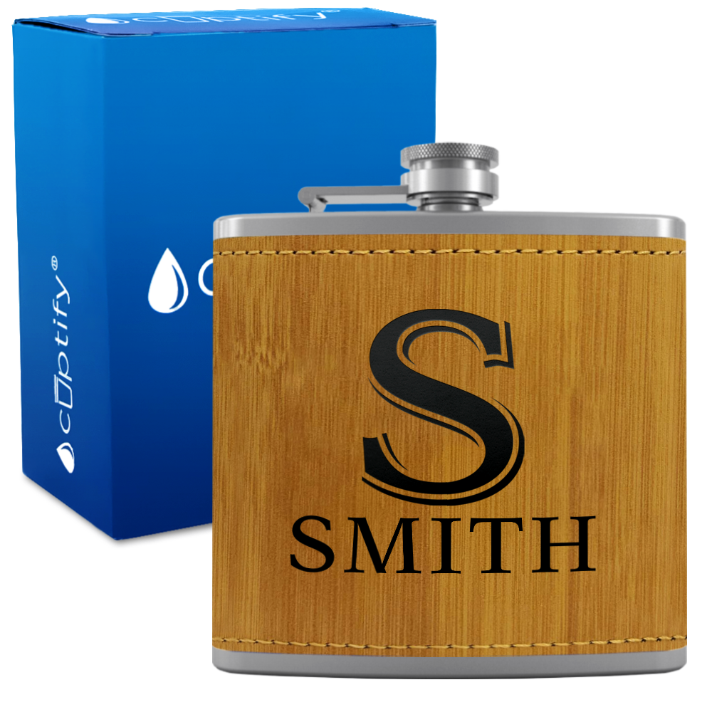 Personalized Monogram Initial and Name 6oz Hip Flask