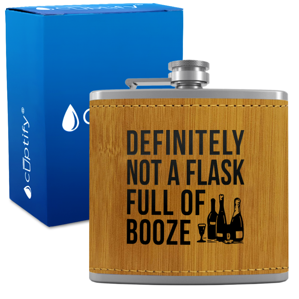 Definitely Not a Flask 6 oz Stainless Steel Leather Hip Flask