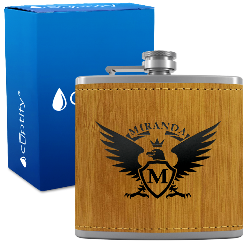 Personalized Eagle 6oz Hip Flask